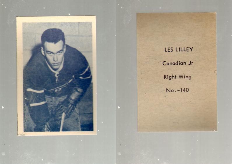 1952-53 OHL ANONYMOUS HOCKEY CARD #140 L. LILLEY photo