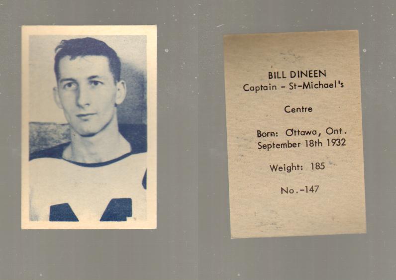 1952-53 OHL ANONYMOUS HOCKEY CARD #147 B. DINEEN photo