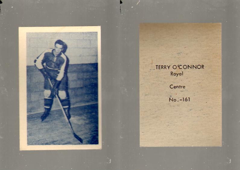 1952-53 OHL ANONYMOUS HOCKEY CARD #161 T. O' CONNOR photo