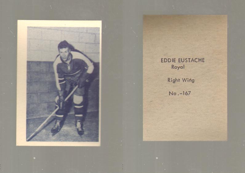 1952-53 OHL ANONYMOUS HOCKEY CARD #167 E. EUSTACHE photo