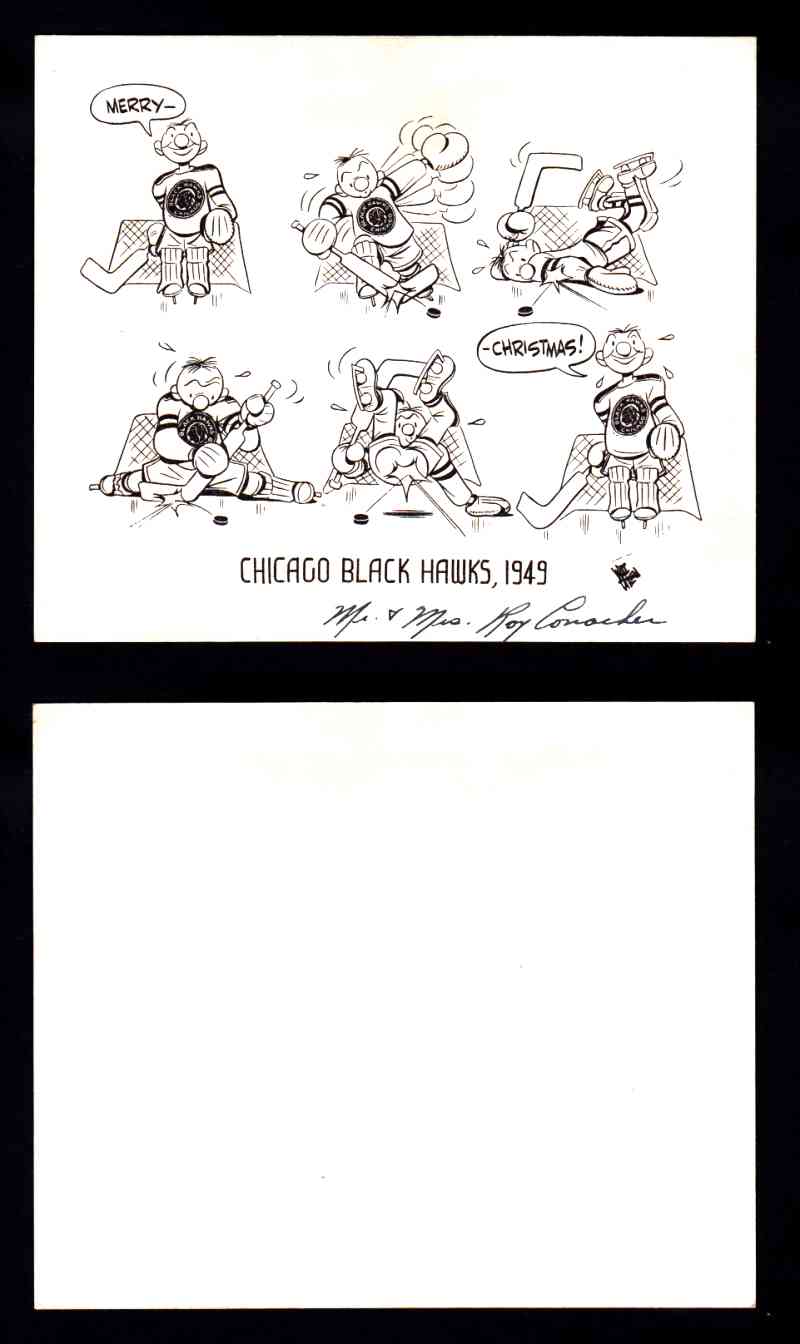1949 CHICAGO BLACKHAWKS GRETTING CARD photo
