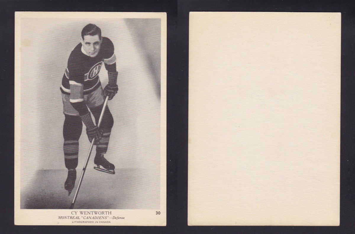 1939-40 O-PEE-CHEE HOCKEY CARD C. WENTWORTH photo