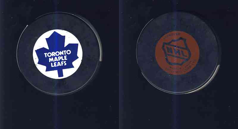 1980-85 VICEROY V4 TORONTO MAPLE LEAFS GAME PUCK photo