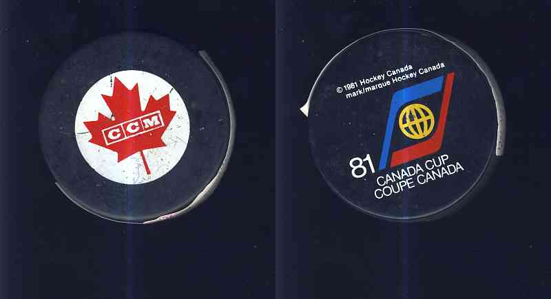 1981 VICEROY V3 CANADA CUP GAME PUCK photo