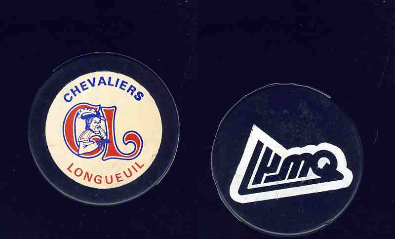 1982-84 CZ3 CZECHOSLOVAKIA LONGUEUIL CHEVALIERS GAME PUCK photo