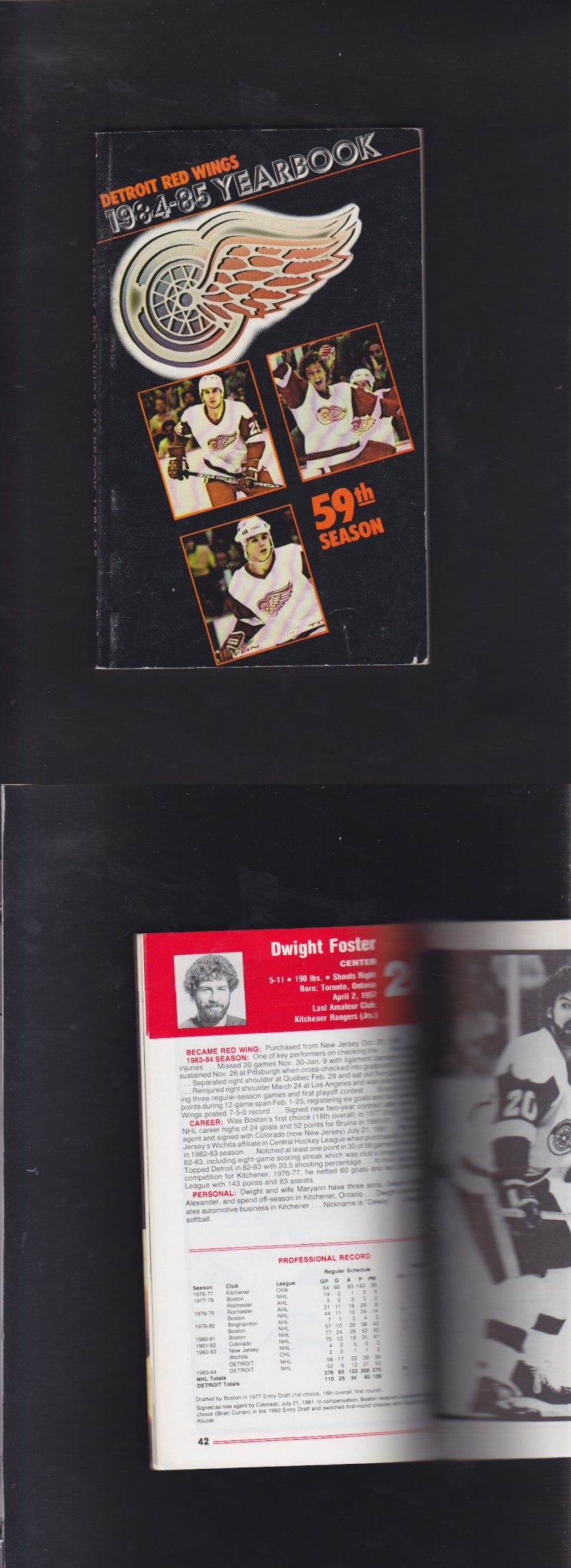 1984-85 DETROIT RED WINGS YEARBOOK photo