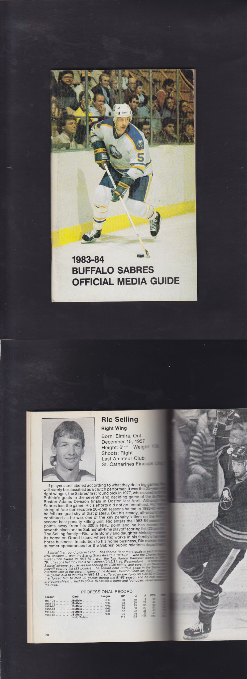 1983-84 BUFFALO SABRES YEARBOOK photo