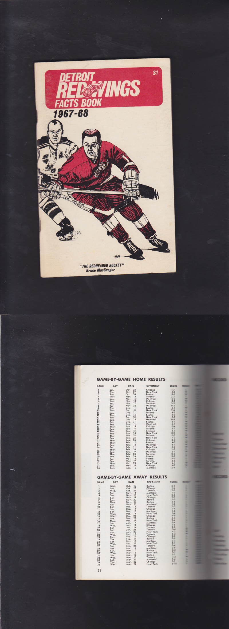 1967-68 DETROIT RED WINGS YEARBOOK photo