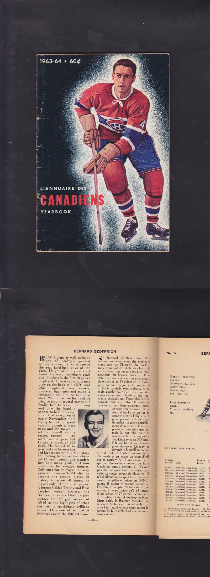 1963-64 MONTREAL CANADIENS YEARBOOK photo