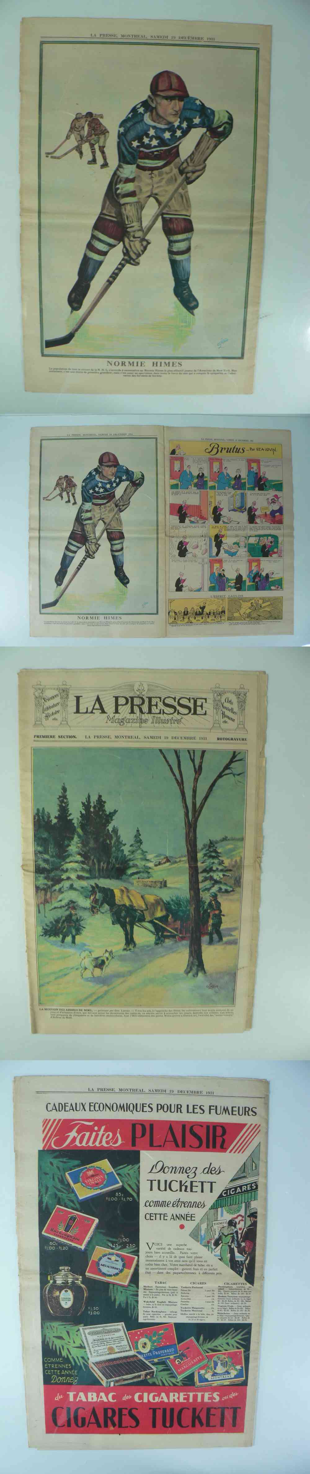 1931 LA PRESSE FULL NEWSPAPER INSIDE PHOTO N. HIMES photo