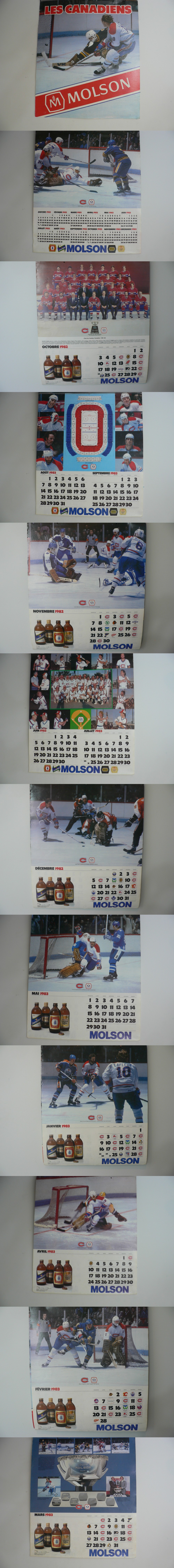 1982-83 MOLSON MONTREAL CANADIENS FULL CALENDAR photo
