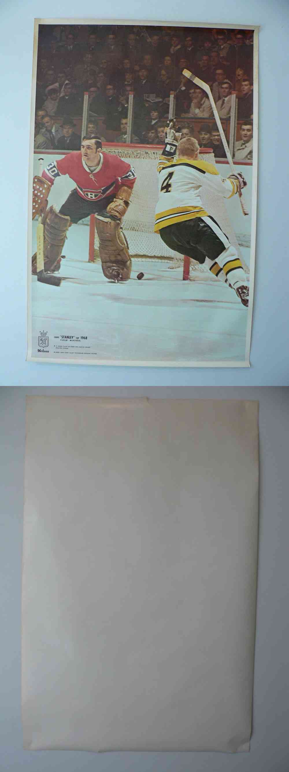 1968 NEILSON'S STANLEY CUP POSTER B. ORR/ R. VACHON photo