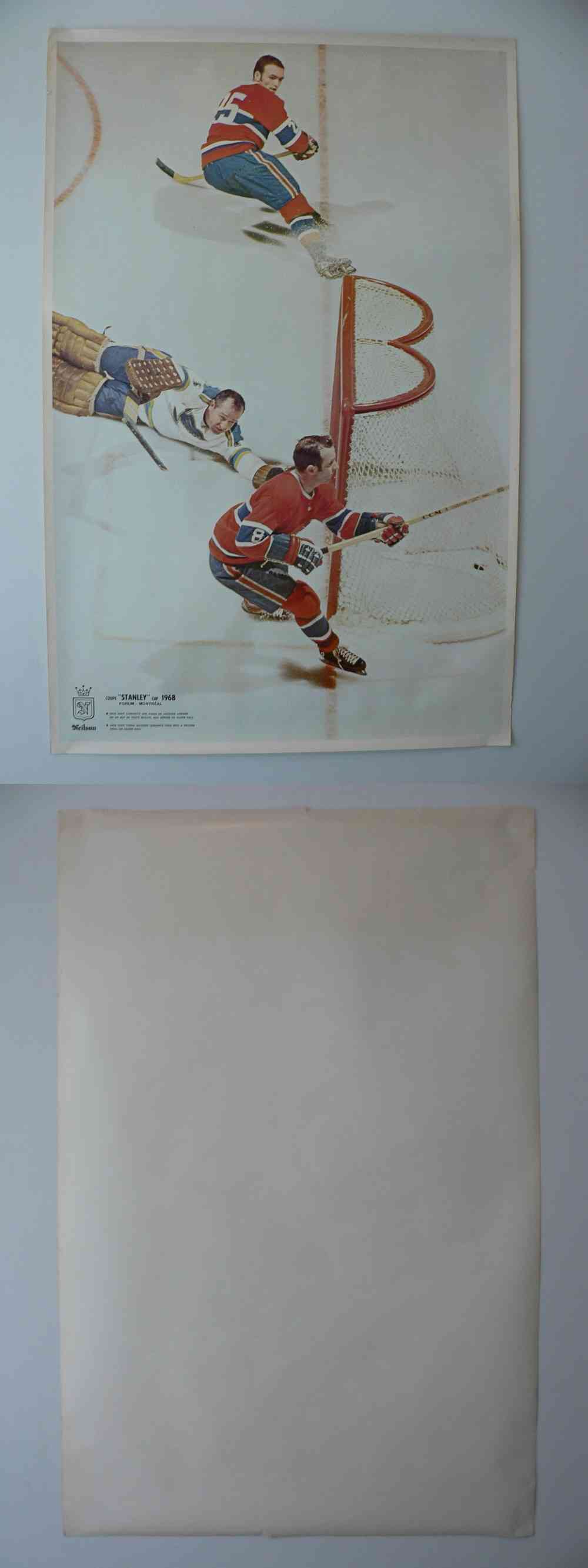1968 NEILSON'S STANLEY CUP POSTER LEMAIRE/HALL photo