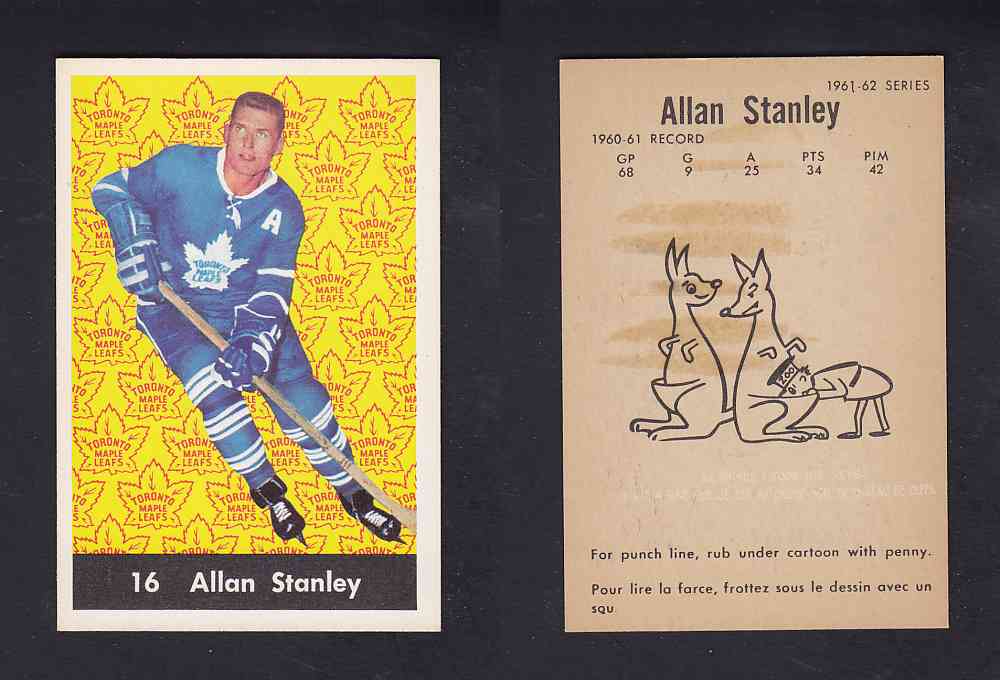 1961-62 PARKHURST HOCKEY CARD #16 A. STANLEY photo