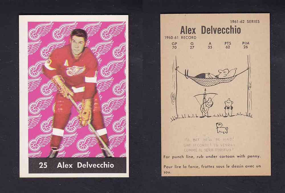 1961-62 PARKHURST HOCKEY CARD #25 A. DELVECCHIO photo