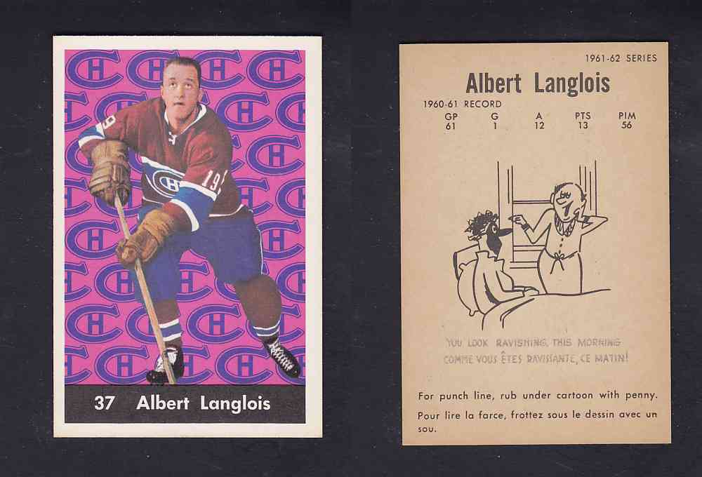 1961-62 PARKHURST HOCKEY CARD #37 A. LANGLOIS photo