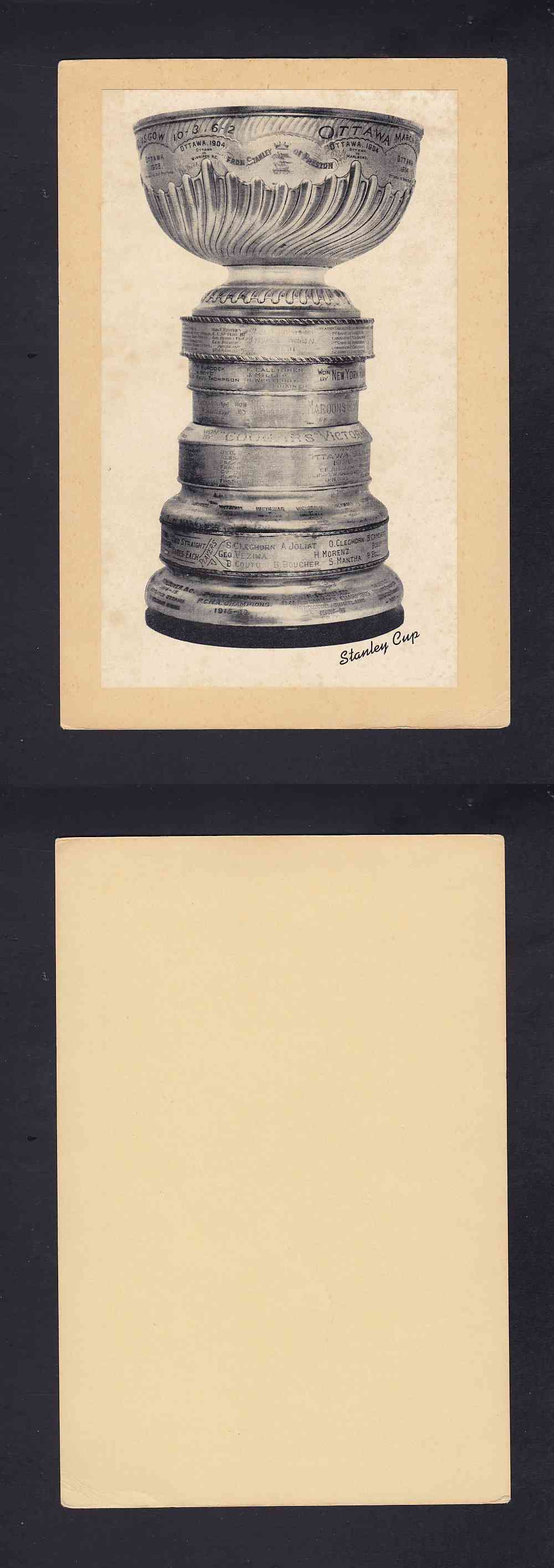 1934-43 BEEHIVE PHOTO GR.1 STANLEY CUP DIAGONAL SCRIPT photo