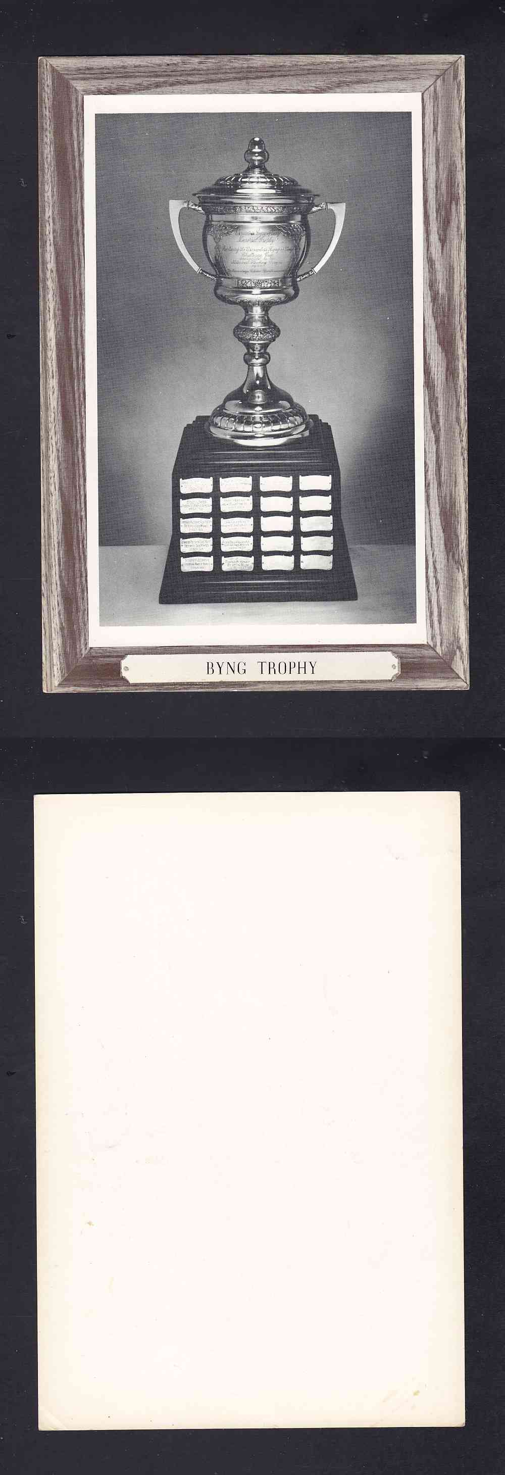 1964-67 BEEHIVE PHOTO GR.3 BYNG TROPHY photo