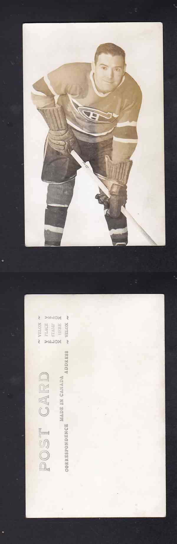 1940'S MONTREAL CANADIENS POST CARD B. O'CONNER photo