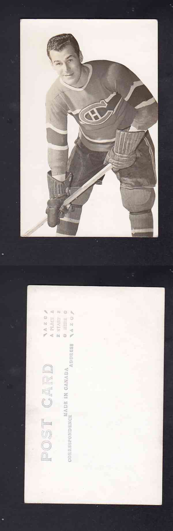 1940'S MONTREAL CANADIENS POST CARD B. BOUCHARD photo