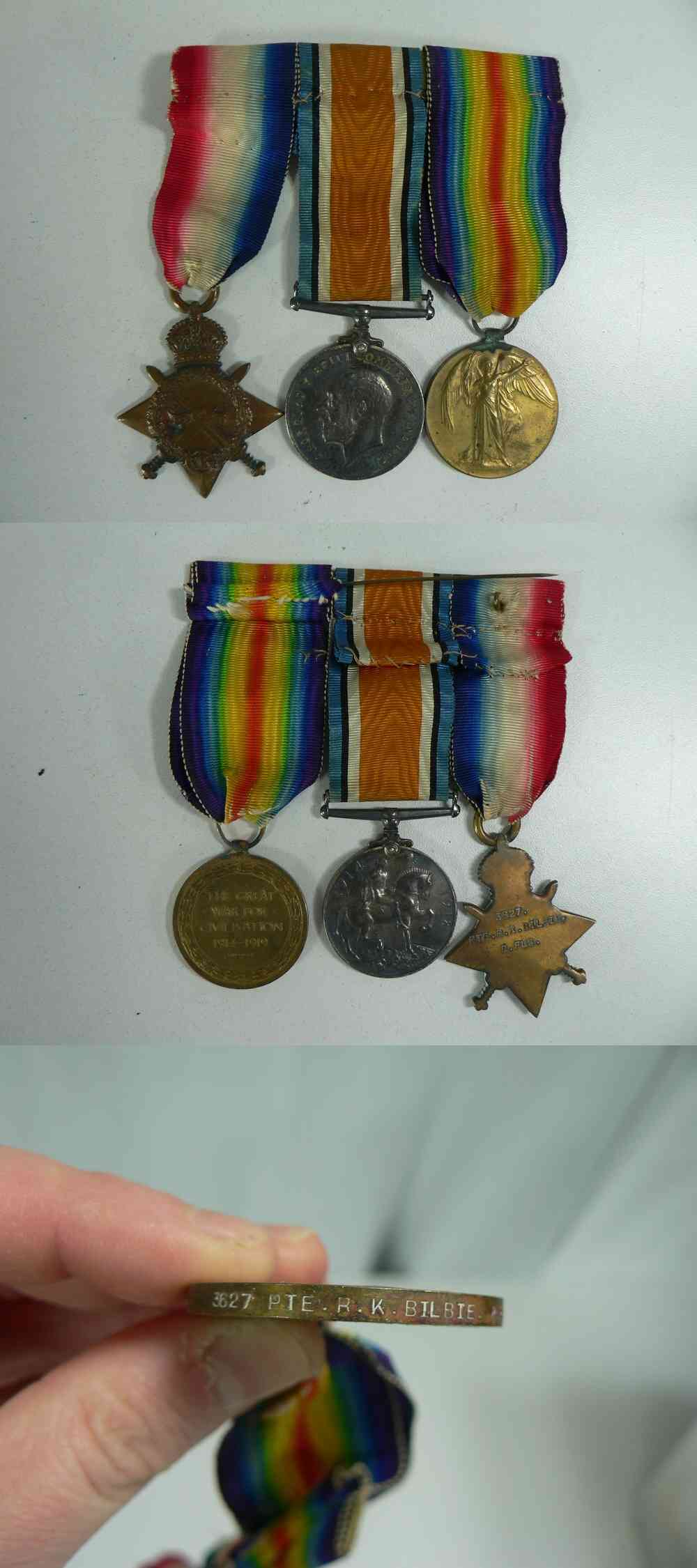 1914-18 WWI CANADA STERLING SILVER WAR MEDALS GROUPING (3) photo 1914-18 WWI CANADA STERLING SILVER WAR MEDALS GROUPING (3) photo