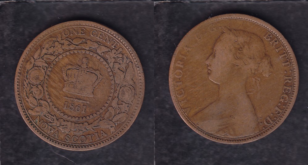 1861 CANADA NOVA SCOTIA 0.01$ CENT COIN photo 1861 CANADA NOVA SCOTIA 0.01$ CENT COIN photo