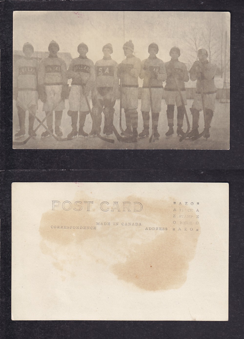 1900'S MONTREAL HOCKEY TEAM POST CARD photo