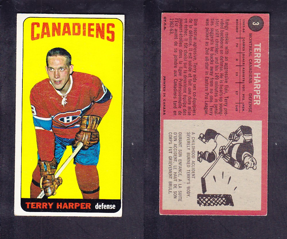 1964-65 TOPPS HOCKEY CARD #3 T. HARPER photo