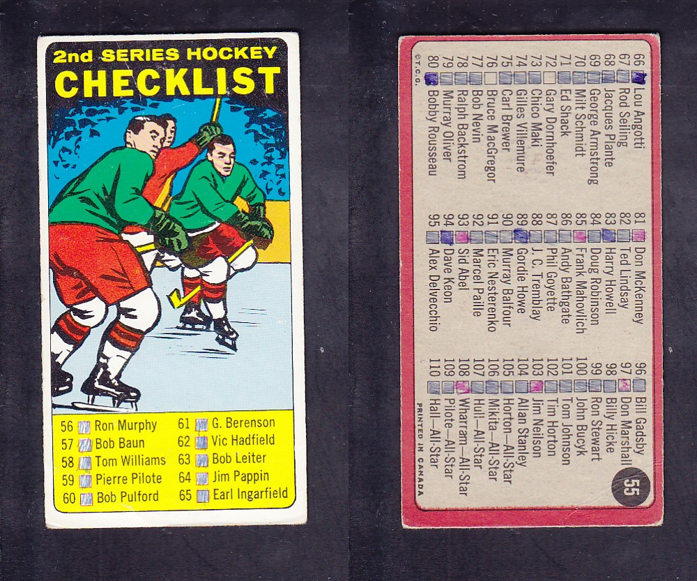 CS40133058 :: 1964-65 TOPPS HOCKEY CARD #55 2ND SERIE HOCKEY