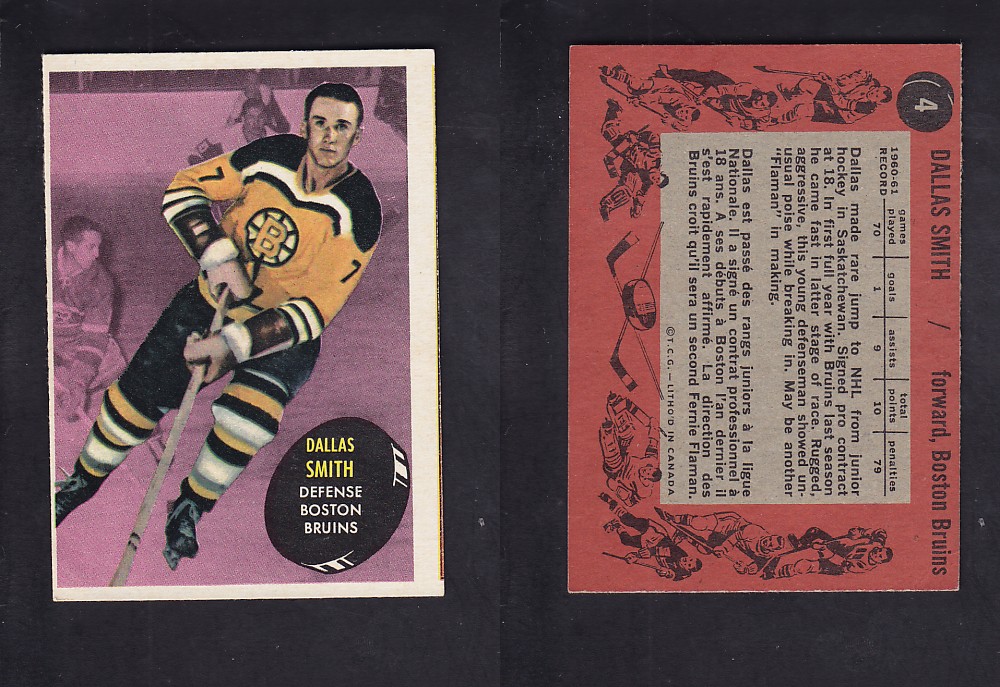 1961-62 TOPPS HOCKEY CARD #4 D. SMITH photo