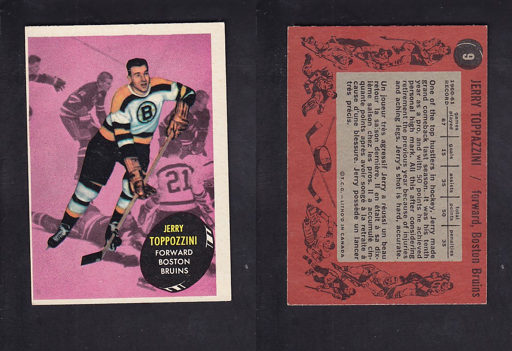 1961-62 TOPPS HOCKEY CARD #9 J. TOPPOZZINI photo