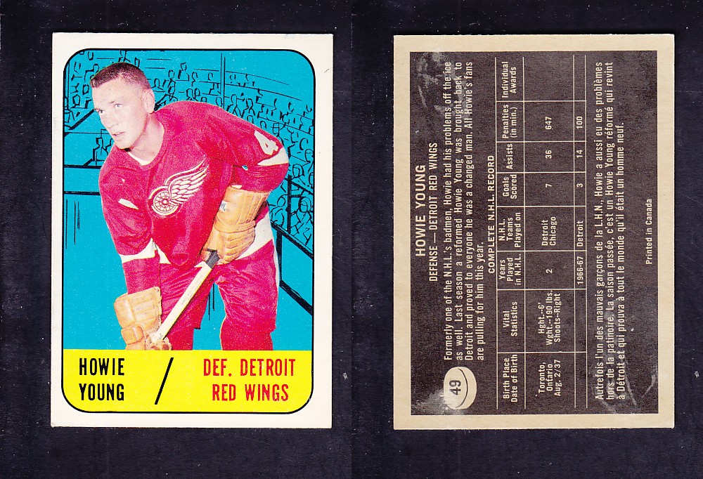 1967-68 TOPPS HOCKEY CARD #49 H. YOUNG photo