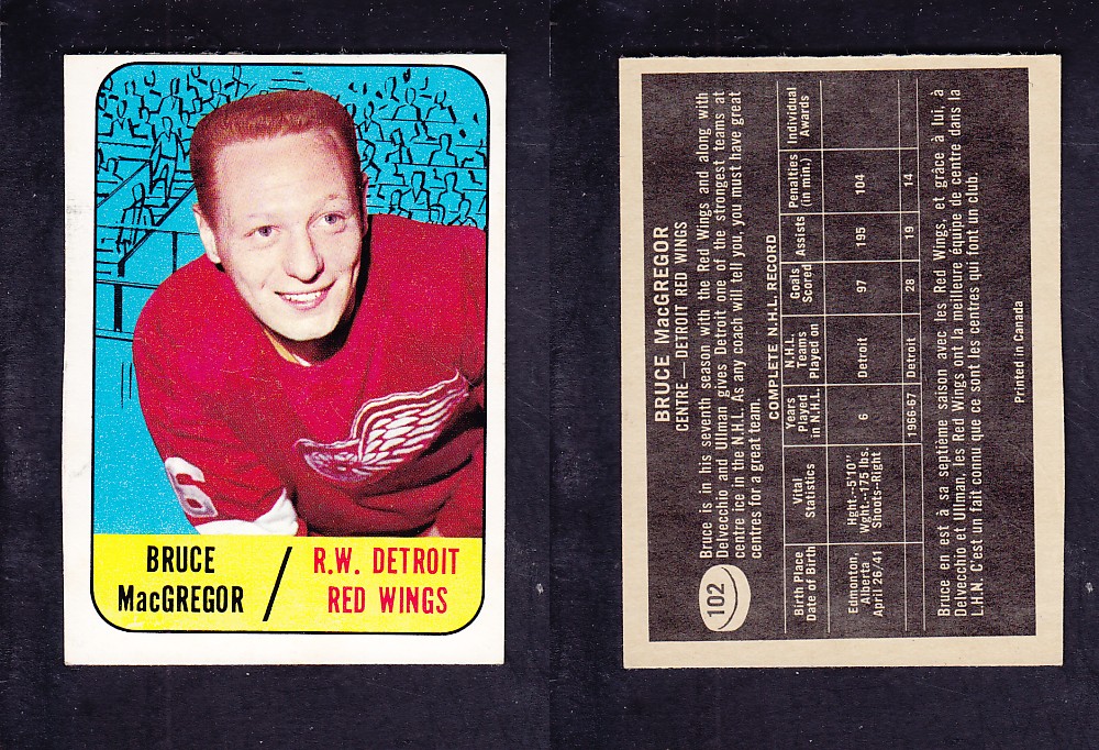 1967-68 TOPPS HOCKEY CARD #102 B. MACGREGOR photo