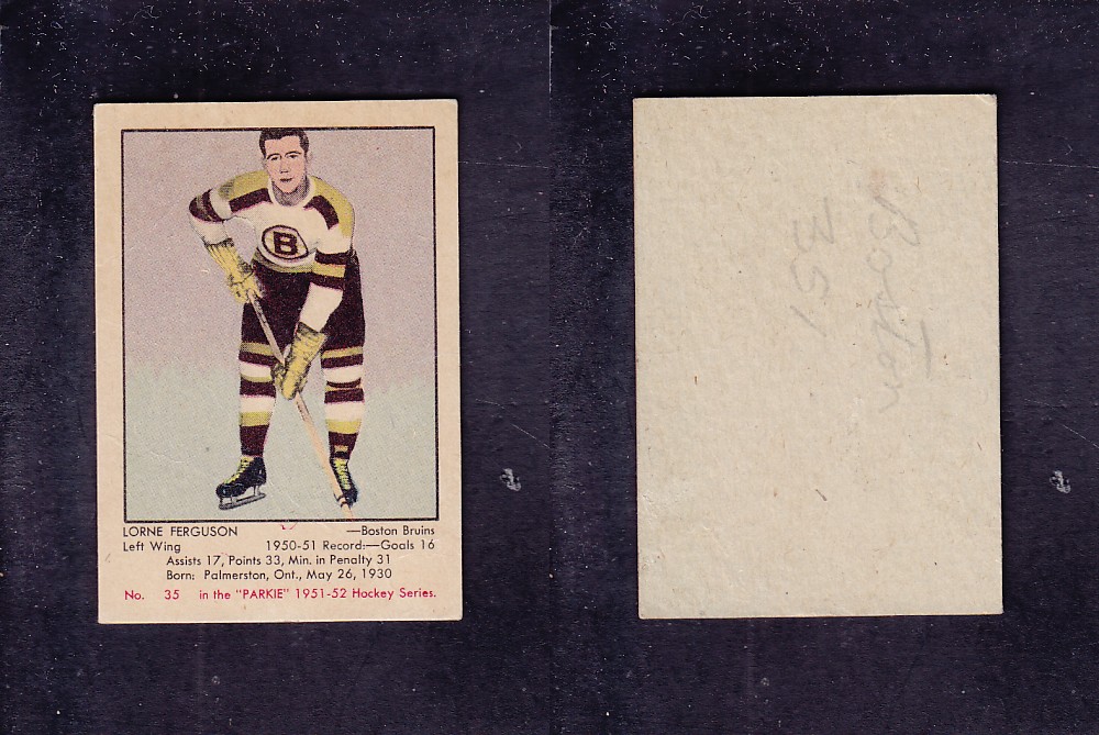 1951-52 PARKHURST HOCKEY CARD #35 L. FERGUSON photo