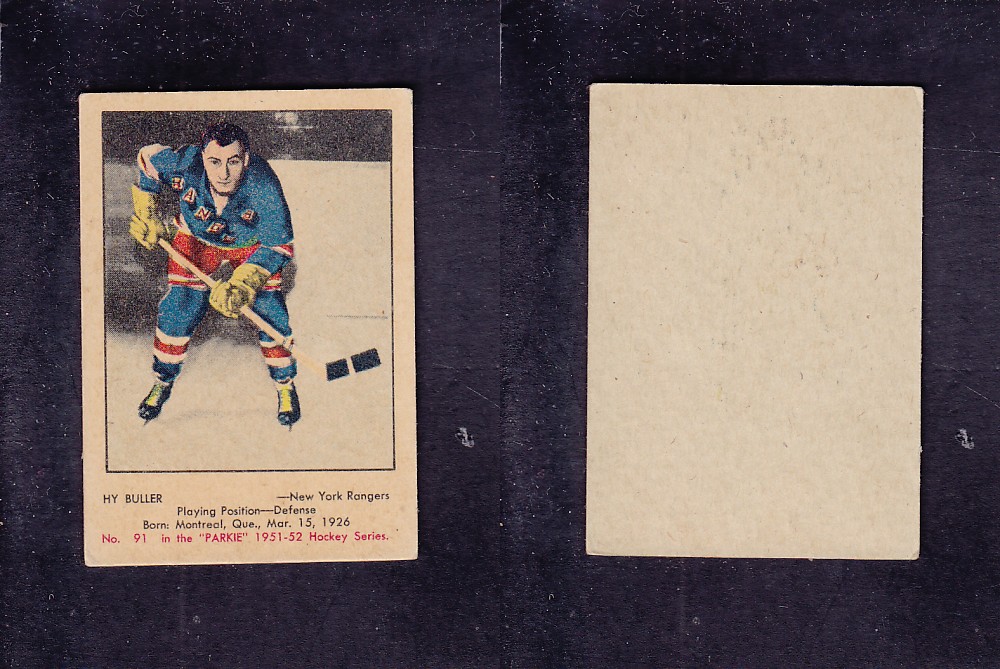 1951-52 PARKHURST HOCKEY CARD #91 H. BULLER photo