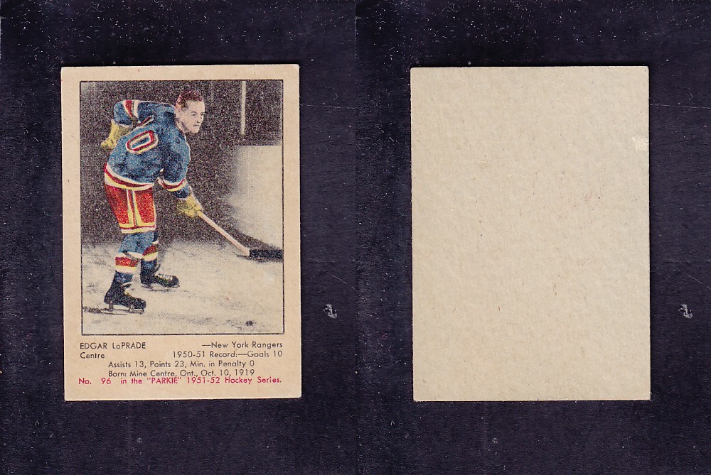 1951-52 PARKHURST HOCKEY CARD #96 E. LAPRADE photo