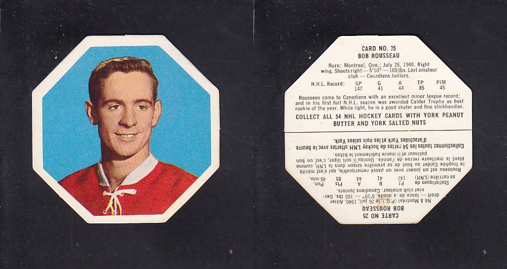 1963-64 YORK HOCKEY CARD #25 B. ROUSSEAU photo