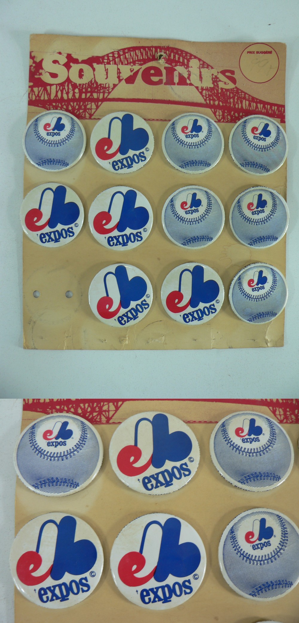 1970'S MONTREAL EXPOS PIN BACK STORE DISPLAY photo