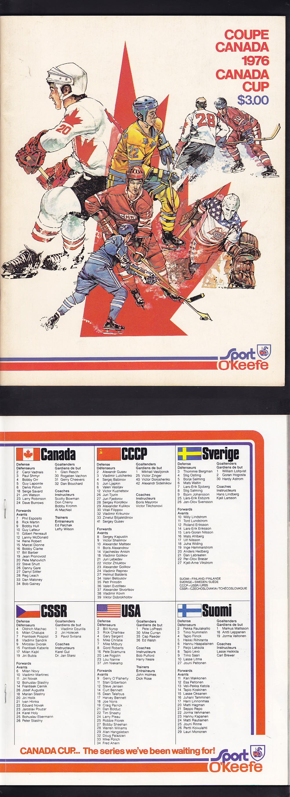 1976 CANADA CUP SERIES PROGRAM photo