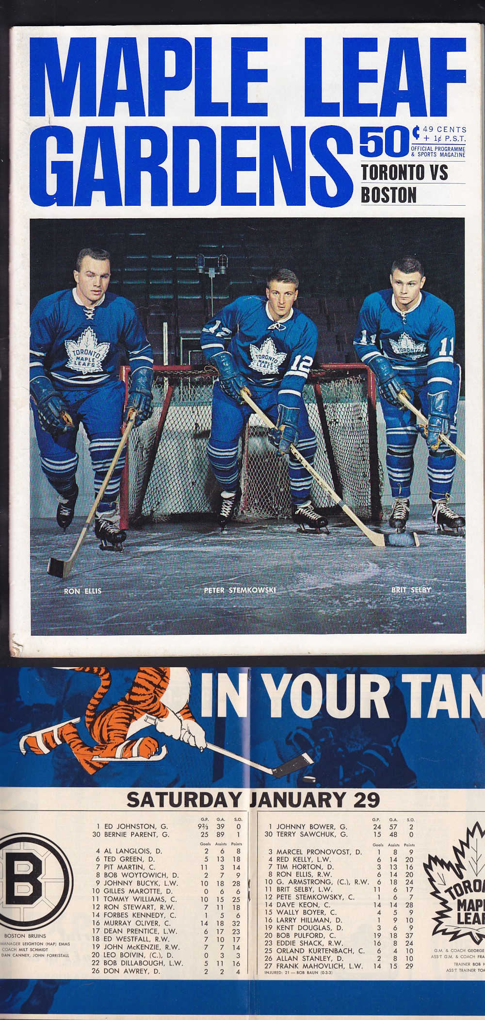 CS15674353 :: 1965-66 TORONTO MAPLE LEAFS VS BOSTON BRUINS PROGRAM ...