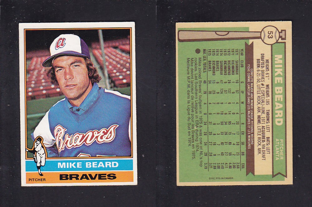 1976 O-PEE-CHEE BASEBALL CARD #53 M. BEARD photo