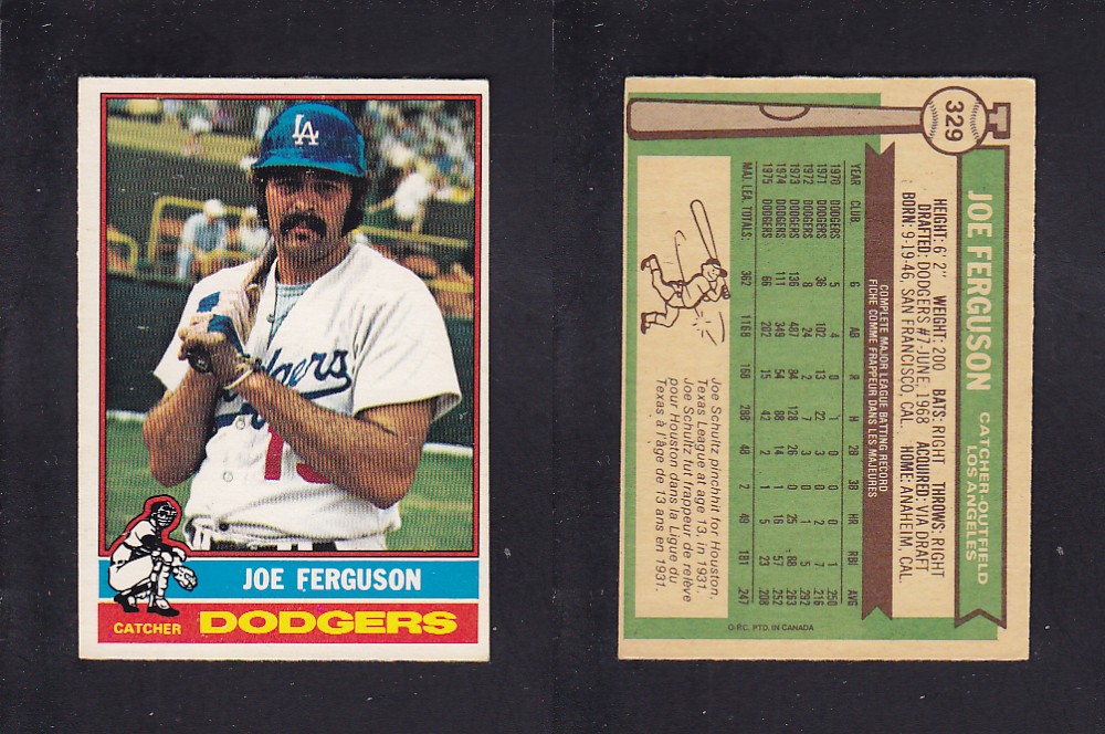 1976 O-PEE-CHEE BASEBALL CARD #329 J. FERGUSON photo
