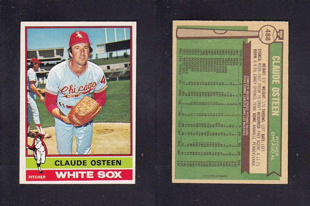 1976 O-PEE-CHEE BASEBALL CARD #488 C. OSTEEN photo