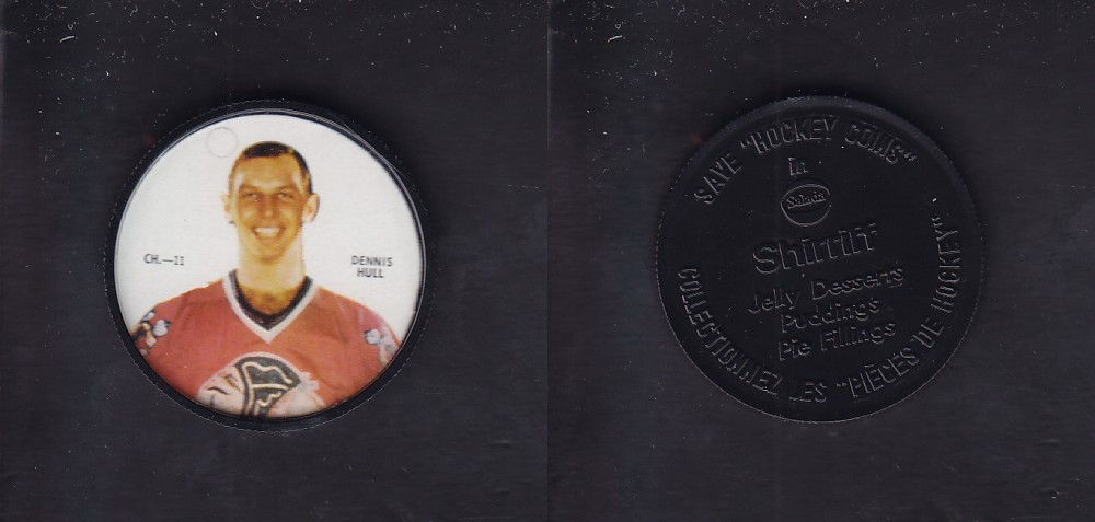 1968-69 SHIRRIFF HOCKEY COIN  D. HULL CH-11 *SP* photo