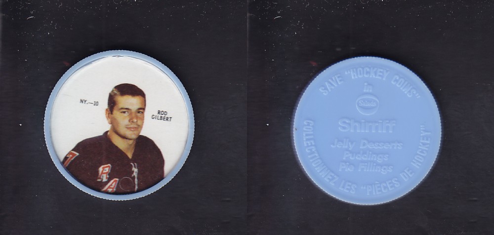 1968-69 SHIRRIFF HOCKEY COIN R. GILBERT NY-10 photo