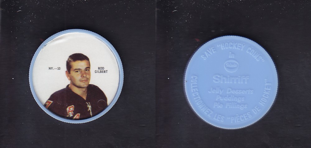 1968-69 SHIRRIFF HOCKEY COIN R. GILBERT NY-10 photo