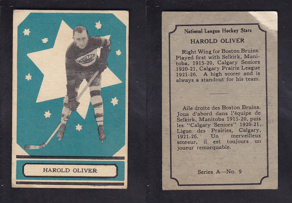 1933-34 O-PEE-CHEE HOCKEY CARD SER. A #9 H. OLIVER photo