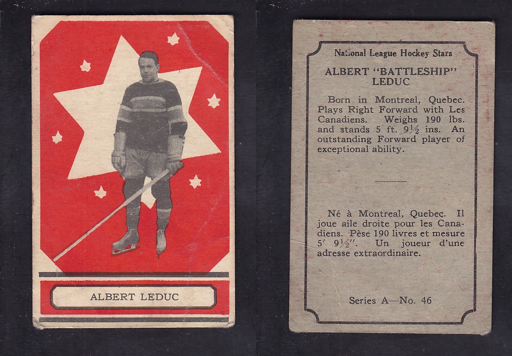 1933-34 O-PEE-CHEE HOCKEY CARD SER. A #46 A. LEDUC photo