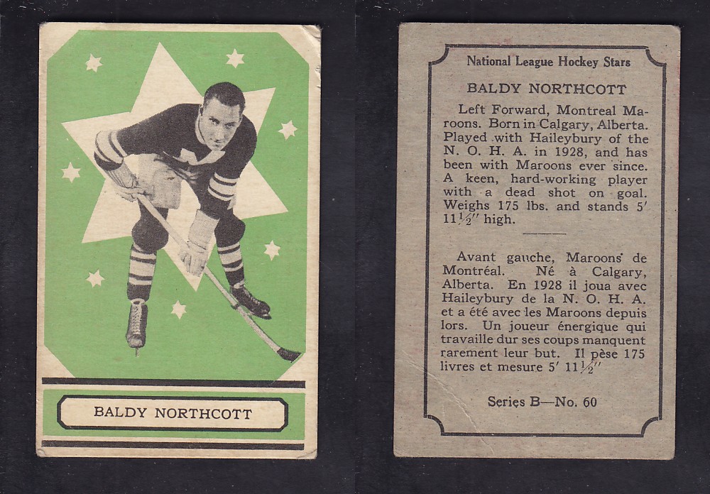 1933-34 O-PEE-CHEE HOCKEY CARD SER. A #60 B. NORTHCOTT photo