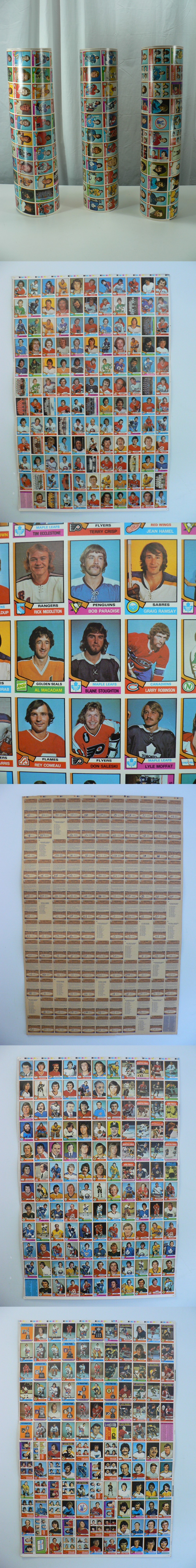 1974-75 O-PEE-CHEE HOCKEY CARD UNCUT SHEET FULL SET 3/3 photo